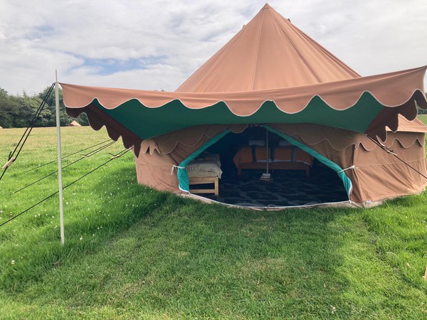 4m Cotton Lined Bell Tents Brown Canvas
