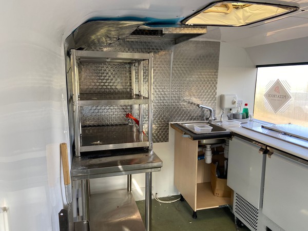 Pizza van with catering equipment