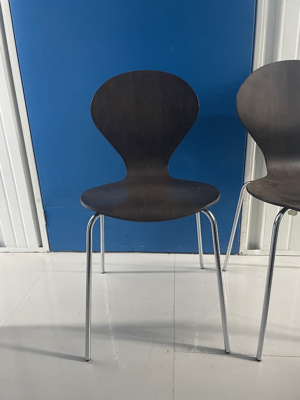 Second Hand Danish Mid Century Dark Brown Chairs
