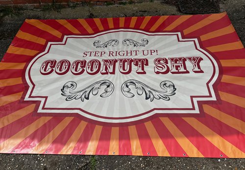 Secondhand Side Stall Banners and Game Equipment For Sale Secondhand Side Stall Banners and Game Equipment For Sale