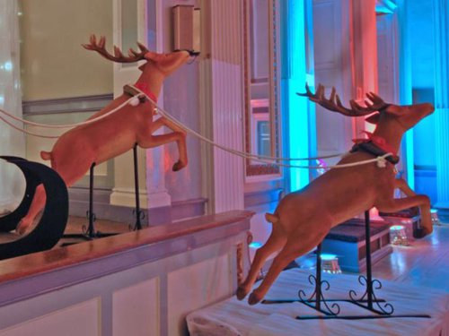Pair Santa’s Reindeer Fibreglass Pair Santa’s Reindeer Fibreglass