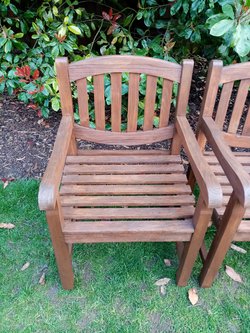 Secondhand Heavy Outdoor Bench Style Chairs For Sale