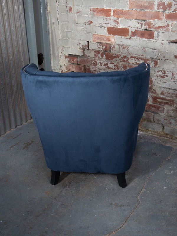 4x Dark Blue Chesterfield Velvet Chair (COM068) - South Yorkshire 3