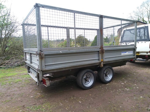 Cage sided tipping trailer for sale