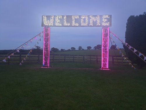 Secondhand Bespoke Glamping Entrance Sign Archway Welcome For Sale Secondhand Bespoke Glamping Entrance Sign Archway Welcome For Sale