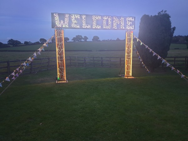 Bespoke Glamping Entrance Sign Archway Welcome For Sale