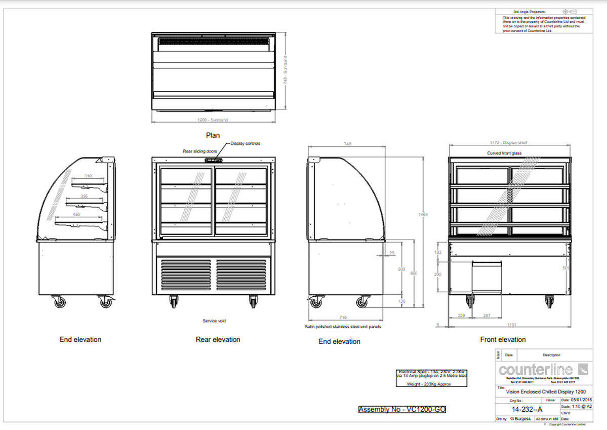 Secondhand Catering Equipment Patisserie and Cake Displays 2x