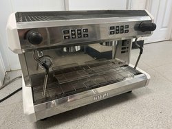 Secondhand Biepi MC-E Espresso Coffee Machine Automatic 2 Group White Stainless Steel For Sale