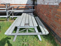 Buy Grey Painted 8 Seater Picnic Table