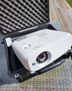 Secondhand Panasonic Projector PT-VW545N in Peli Case For Sale