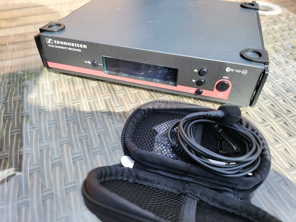 Secondhand Used Sennheiser EW 100 G3-1G8 Bodypack Set Lapel Mic and Receiver For Sale