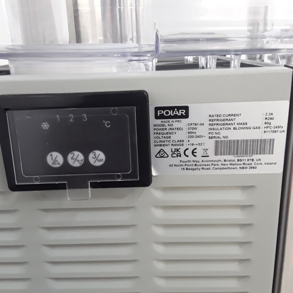 Secondhand Used New B Grade Polar CF761 Chilled Juice Dispenser
