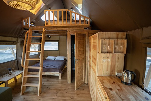 Two floor glamping lodge