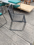 Outdoor Aluminium Tables with 18x Steel Wire Style Stackable Chairs