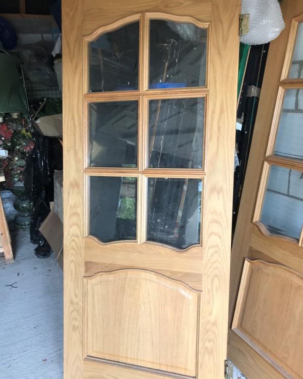 Secondhand Interior Hardwood Glazed Doors For Sale
