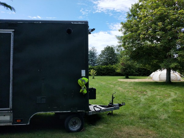 Secondhand Used Luxury 3 Bathroom Trailer, a 5m Stargazer and 2 x 4m Lotus Belle Tents For Sale
