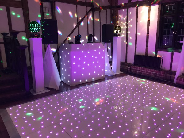 Secondhand White 18' x 18' RGB Dance Floor For Sale