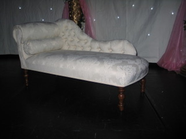 Ivory chaise lounge - wedding sofas