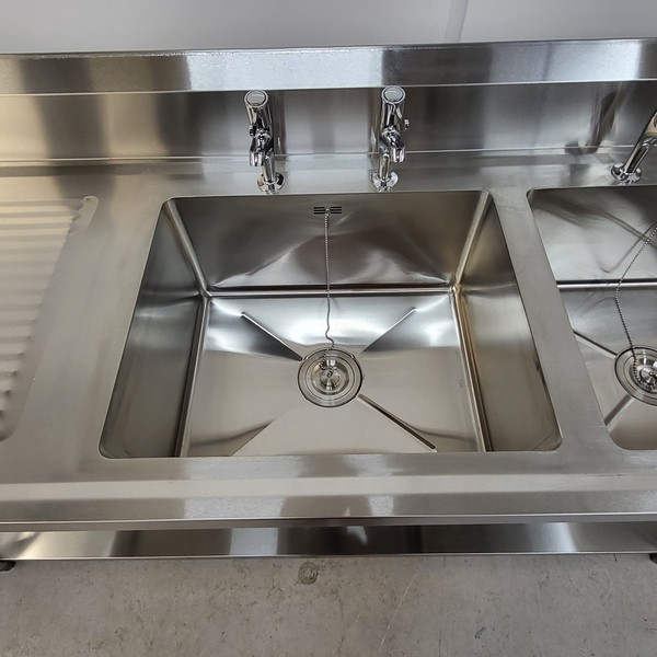 Stainless steel double sink for sale