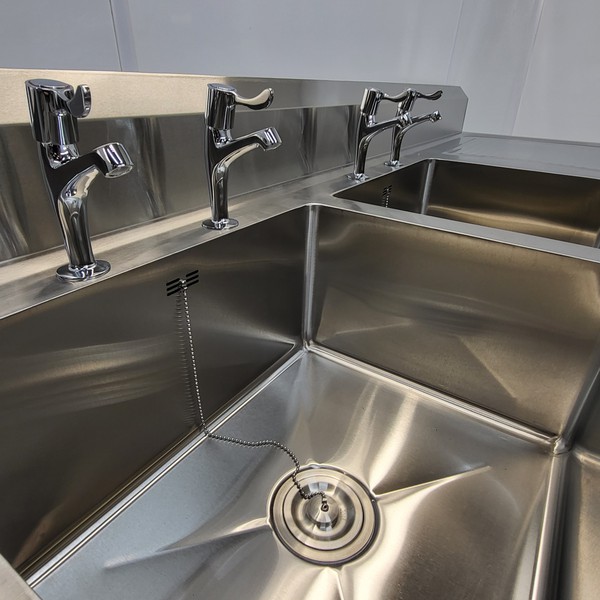 Deep stainless steel sink