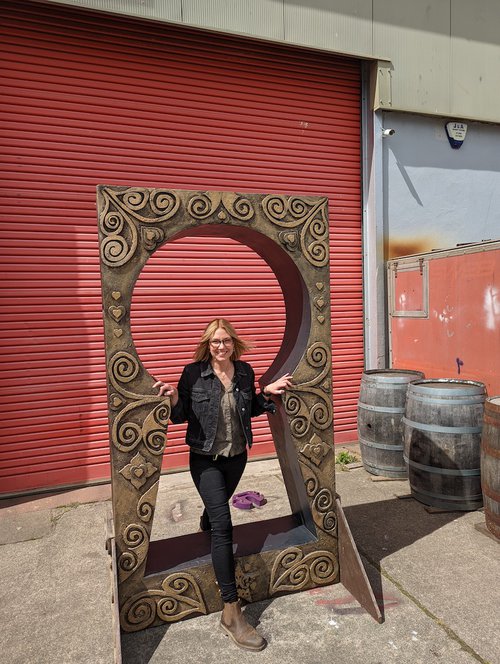 Giant Wooden Walk Through Key Hole Prop for sale Giant Wooden Walk Through Key Hole Prop for sale