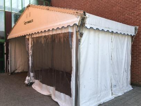 6m wide marquee x 1x 3m bay