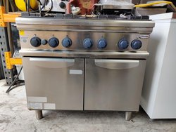 Double oven with boiling top six burner