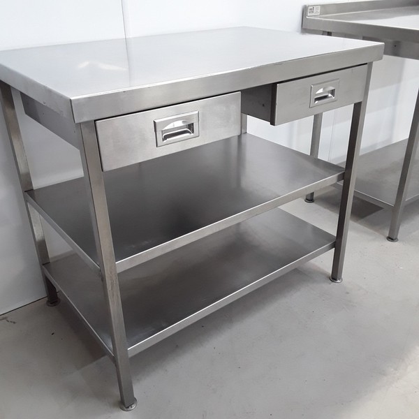 1000mm x 650mm stainless steel restaurant prep table