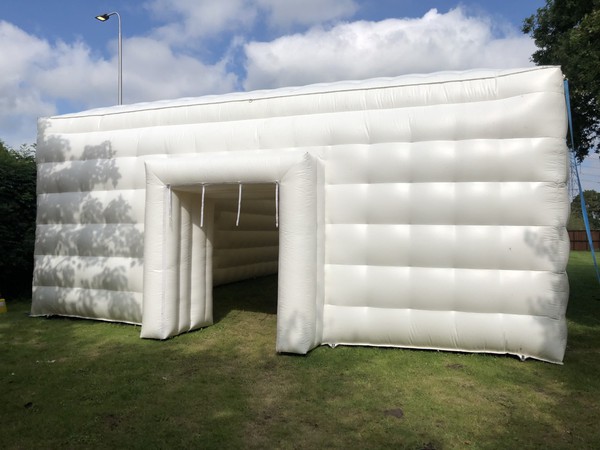 Inflatable Marquee 20m x 10m Full Set Up Rolatrac Flooring, Parquet Dance Floor, 18 Tables, 70 Chairs - Cheshire 3