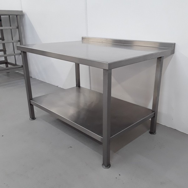 Secondhand Stainless Stand. Stainless steel stand with lower shelf