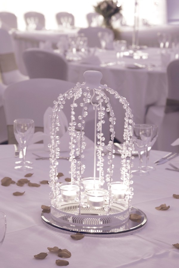 Bird cage table centre candle holder