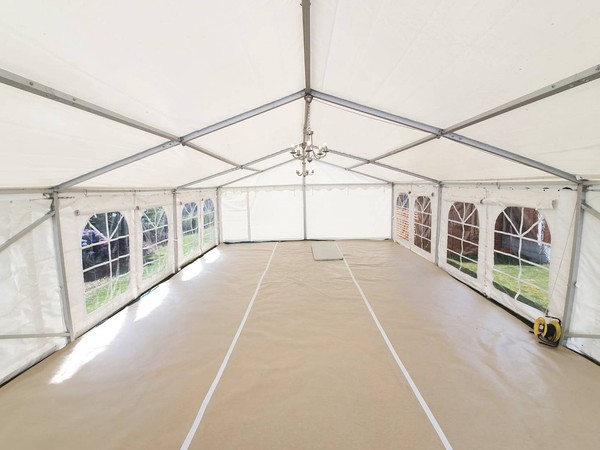 White 6m x 12m framed marquee for sale