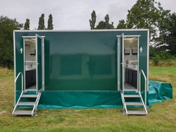 Modern stylish toilet trailer