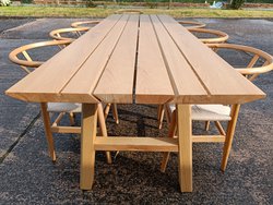 Buy Solid Ash Table and Wishbone Chairs