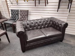 Brown Leather Chesterfield Sofas for sale