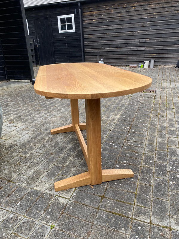 Dining Height Oblong Oak Table For Sale