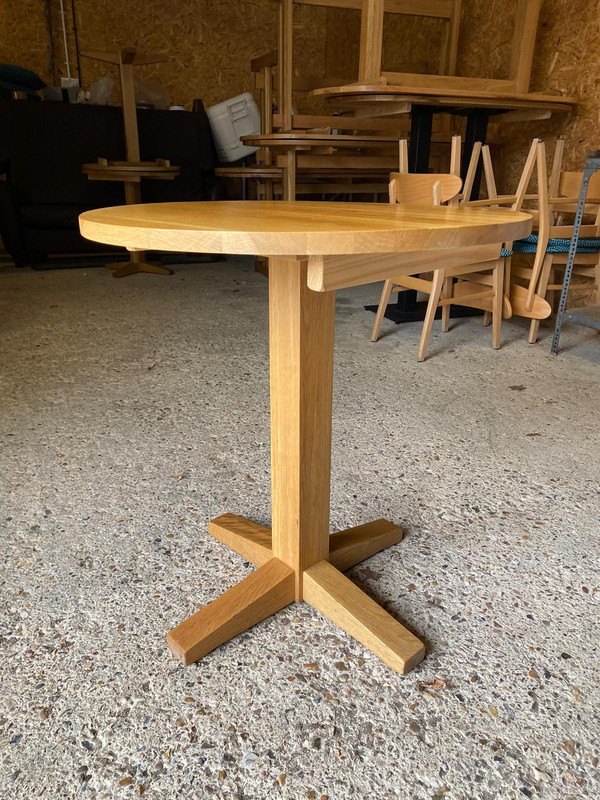 Secondhand Dining Height Round Oak Tables
