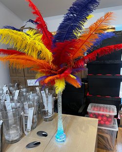 Secondhand Ostrich Feather Table Centres For Sale