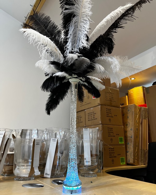 Ostrich Feather Table Centres For Sale