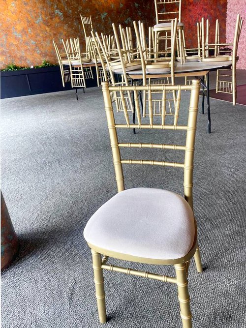 Secondhand Chairs and Tables Gold Banqueting Chairs for sale