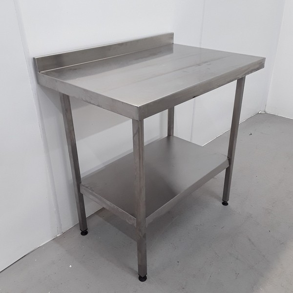 90cm x 60cm stainless steel kitchen table