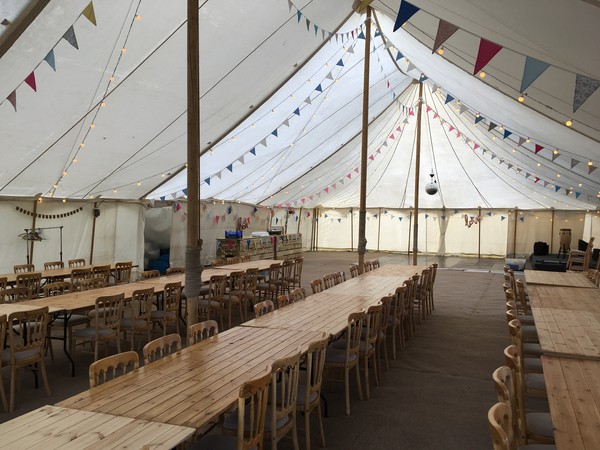 Secondhand 12m x 30m Canvas Petal Pole Barkers Marquee