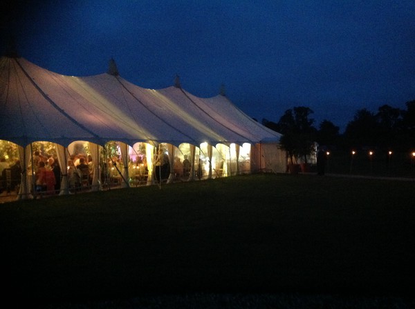 Secondhand Used 12m x 30m Canvas Petal Pole Barkers Marquee For Sale