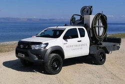 Toyota Hilux with vacuum tank