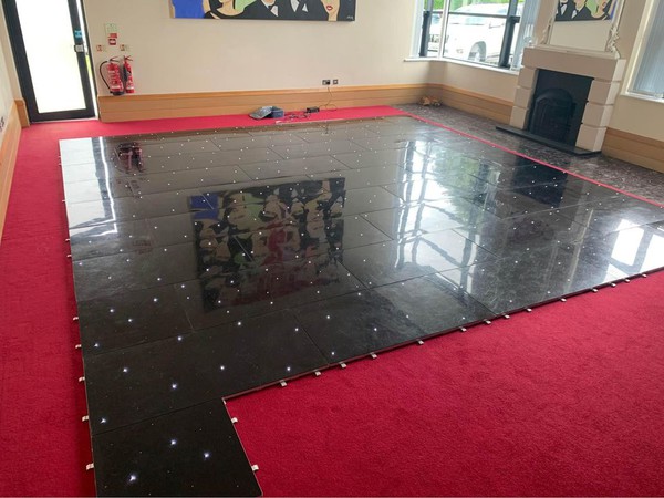 Secondhand 18ft x 18ft Black (Wireless LED) Floor For Sale
