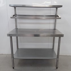 Stainless steel prep table ideal for all professional kitchens