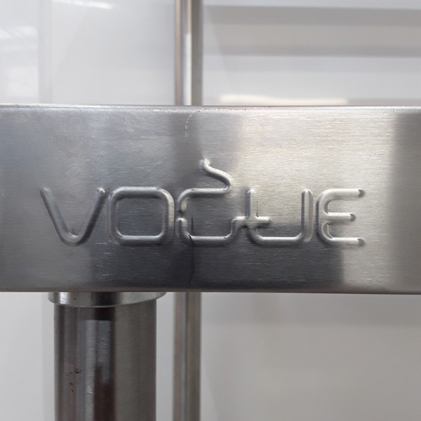 Vouge stainless steel table with gastronorm storage