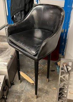Leather high bar stools