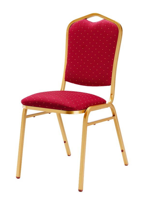 Red and Gold Shield Back Banqueting Dining Chair