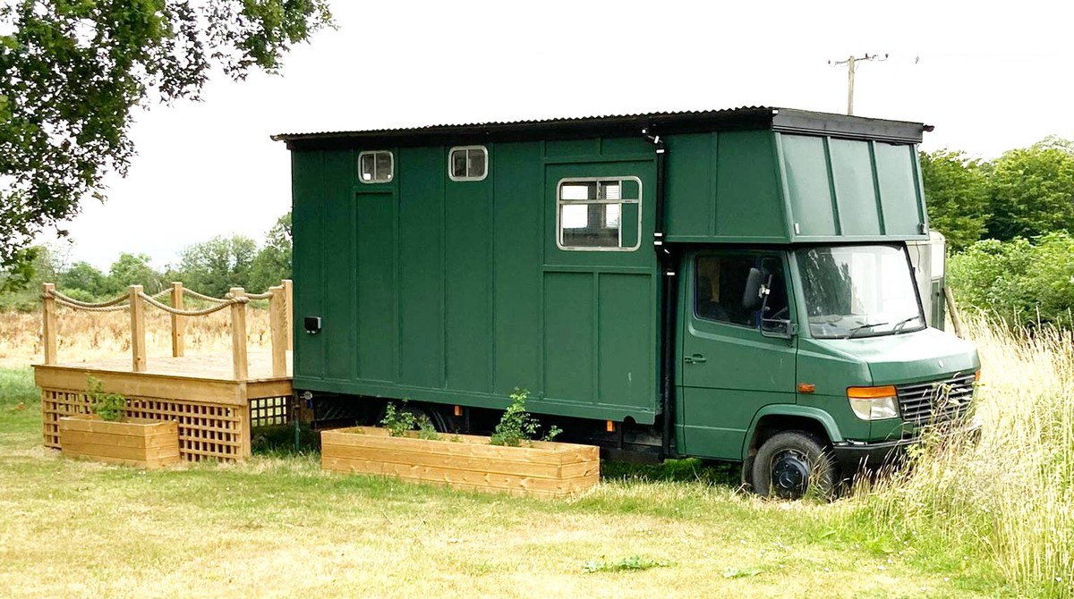 Glamping Equipment Pods Converted Horse Lorry And Trailer